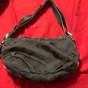 Coach Black Textured Shoulder Bag